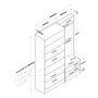Hanah Home Soporte de Pasillo Blanco con Estanterías